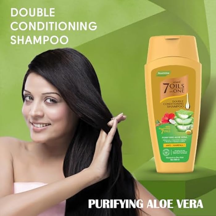 Emami 7 Oils in One Double Conditioning Shampoo Purifying Aloe Vera 100 ML - Image 5